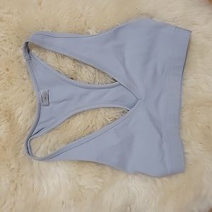 TNA Baby Blue Cotton Bralette with Racer Back in Size Small